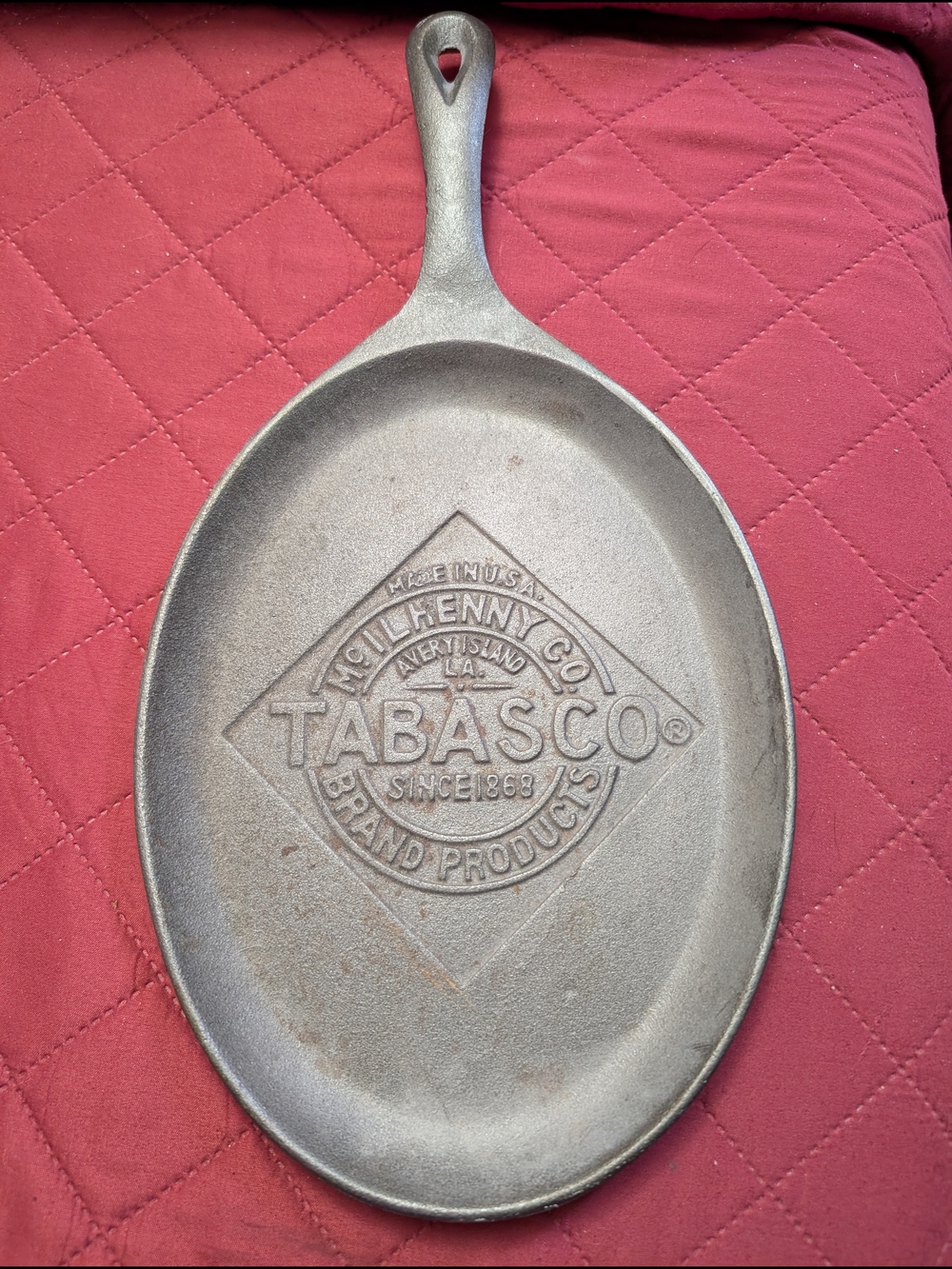 McIlhenny Co Tabasco Cast Iron Oval Skillet